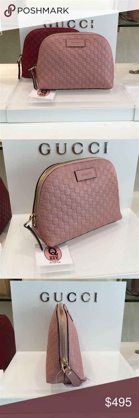 pink gucci makeup bag